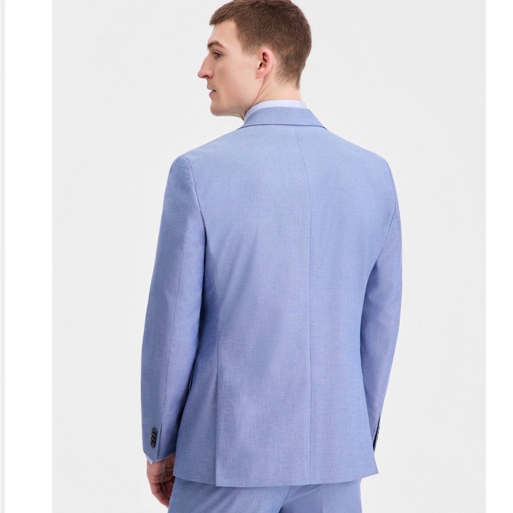 Tommy Hilfiger TH Flex Cotton Men's Suit- Sky blue - Picture 4 of 6